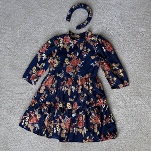 Janie and Jack Navy Floral Dress